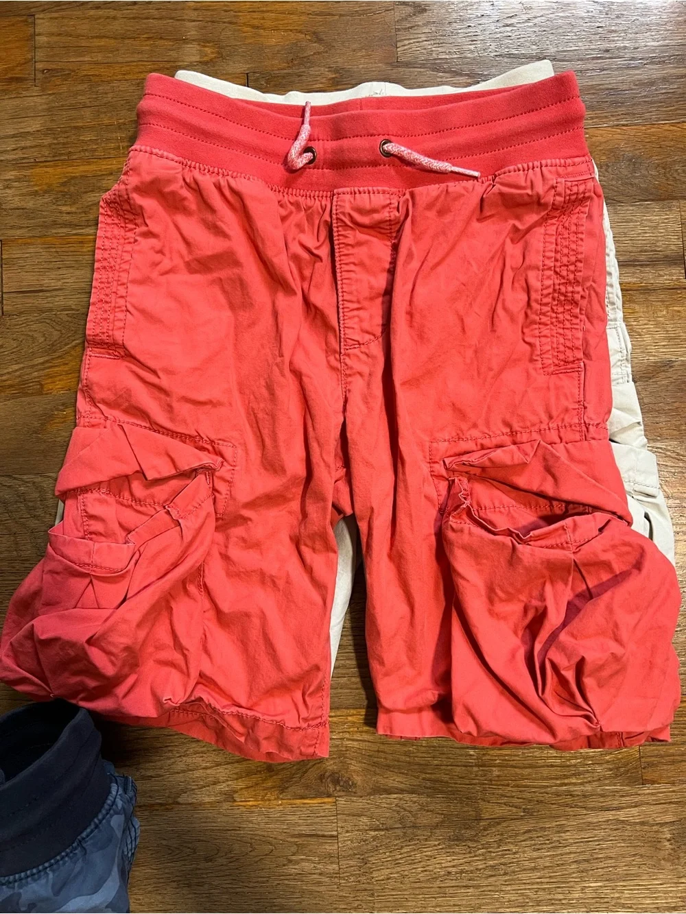 Cotton Boys Cargo Shorts Bundle Lot 8-9 Medium Gap Kids Waist Ties